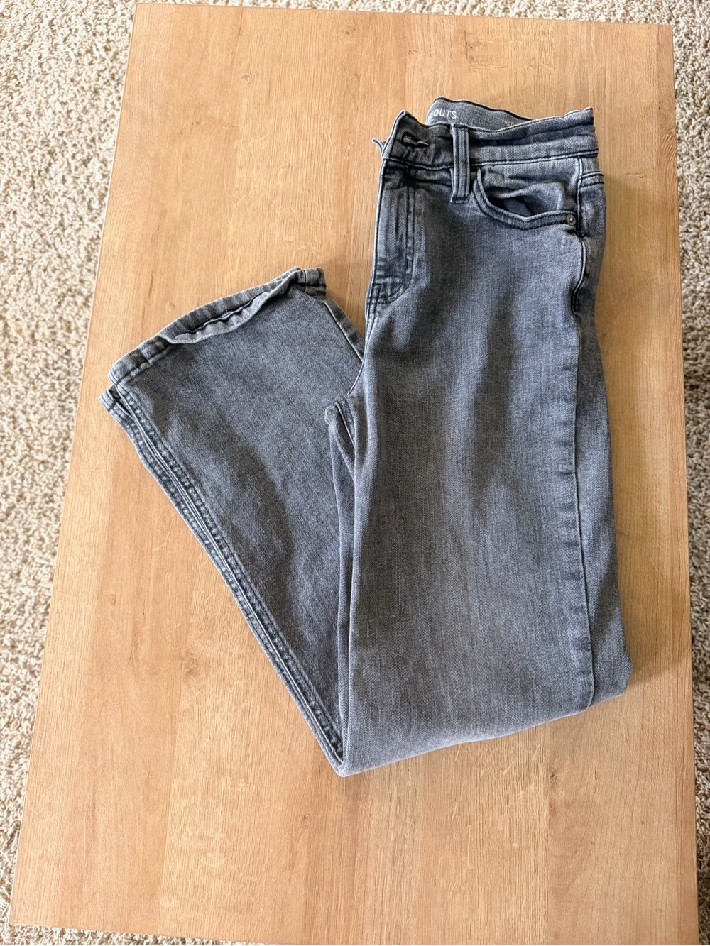 Girl's Gray Straight Jeans